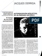 Derrida - Autopercepción Intelectual de Un Proceso Histórico