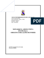 Monarquia Absolutist A Francesa - Leonardo Neves de Araujo