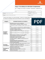 Ficha Controle Entrega Convalidação Atividade Complementar