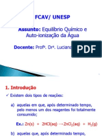 Equilibrio Quimico e Auto Ionizacao Da Agua