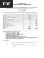 Exercises 5 Trial Balance Balance Sheet Income Statement Trading Company Preduzeca 2013 N