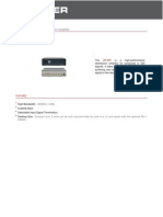 1:5 Composite Video Distribution Amplifier: - 480Mhz (3Db)