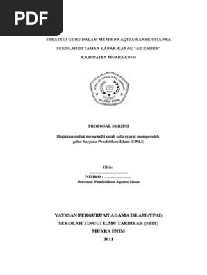 Contoh Skripsi Pai Kualitatif Doc Pejuang Skripsi