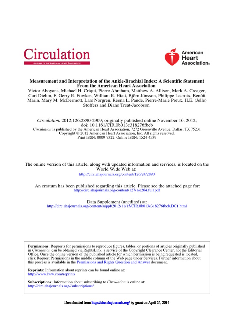 PAD guide Cardiovascular Diseases Health Sciences