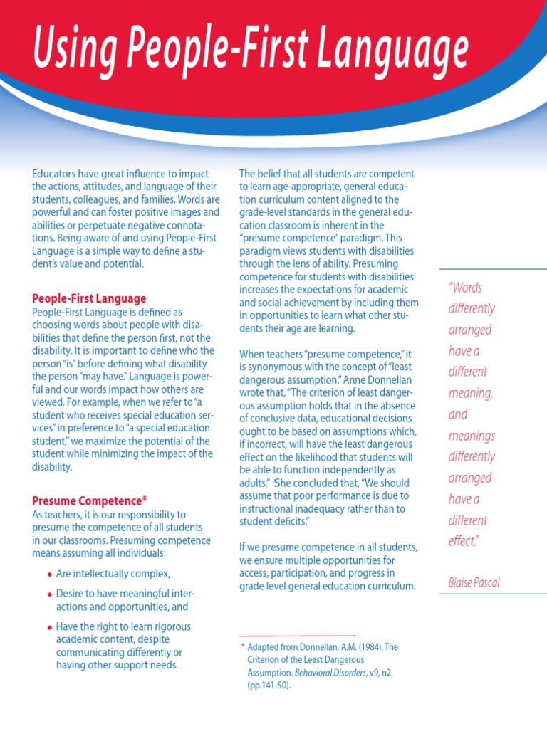 A Danger To Students With Disabilities >> Pa 264 People First Language Publication Disability Special A Danger To Students With Disabilities >> Pa 264 People First Language Publication Disability Special