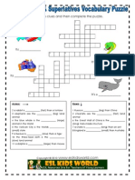 Comparatives & Superlatives Puzzle Worksheet