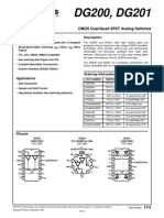 DG200, DG201: CMOS Dual/Quad SPST Analog Switches