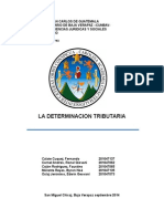 Determinación tributaria en la U de San Carlos