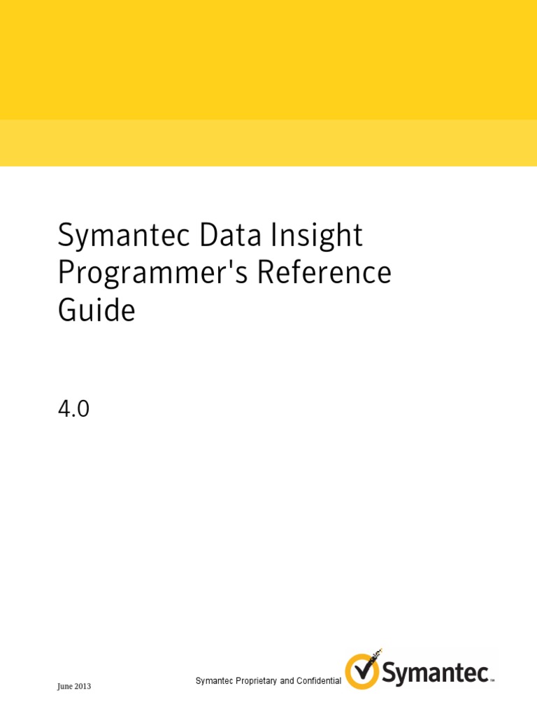 Symantec Data Insight SDK Guide | PDF | Sql | Technical Support