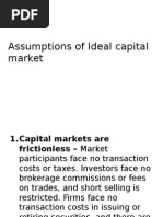 Assumptions of Ideal Capital MKT and Its Violations