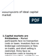 Assumptions of Ideal Capital MKT and Its Violations