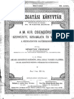 Csendőrszabályzat Némethy 1900