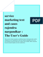 Service Marketing Text and Cases Rajendra Nargundkar: The User's Guide
