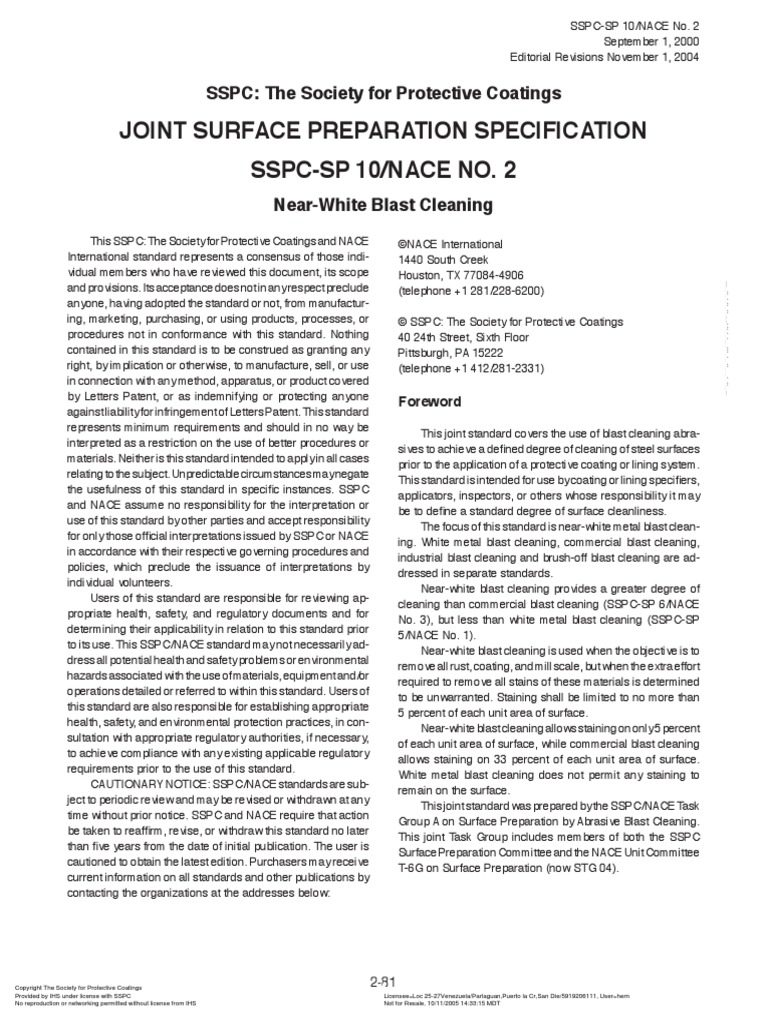 SSPC SP10 PDF | PDF