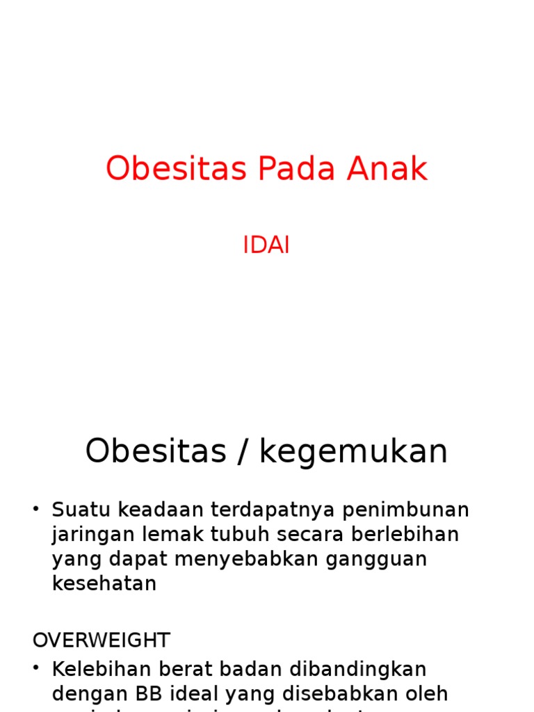 Obesitas Pada Anak Idai