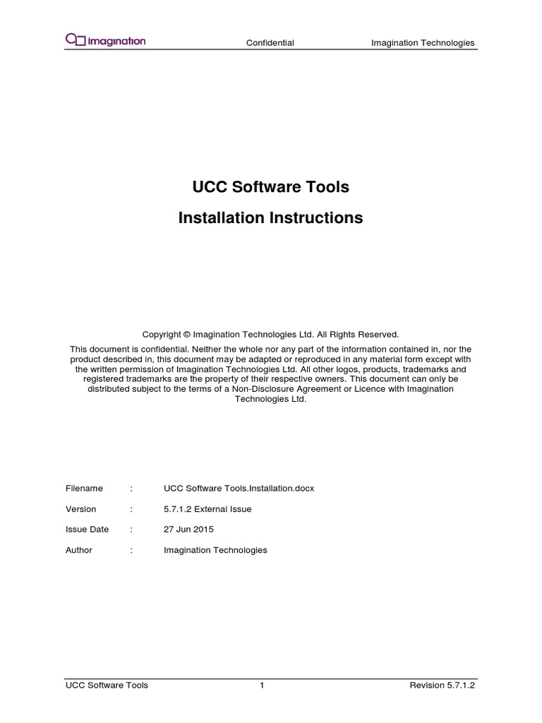 UCC Software Tools Installation Instructions | PDF