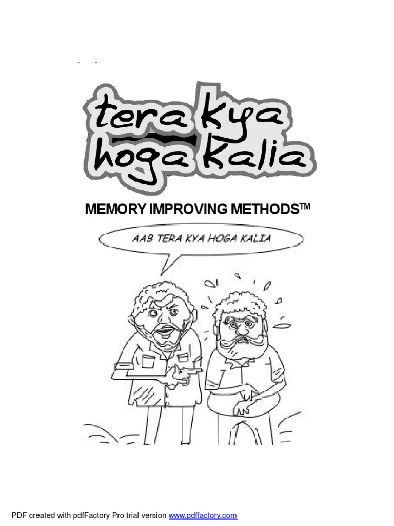 Memory Improving Method Pdf Mind Memory