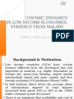 Macroeconomic Dynamics in Low Income Economies Evidence From Malawi