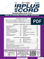 SEPTEMBER 2015 Surplus Record Machinery & Equipment Directory