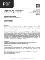 Where is the Governance in Internet Governance (Van Eeten; Mueller)