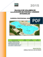 Calculo de Volumen de Excavacion de Piscina