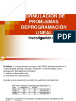 Formulacion de Problemas de Programacion Lineal