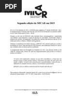 Comunicado - 2ª Edição Da MICAR