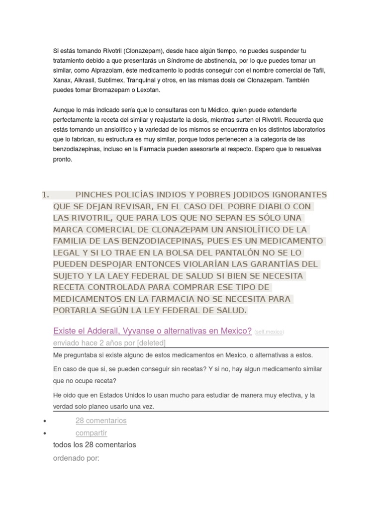 Rivotril Lo Venden Sin Receta Rivotril Lo Venden Sin Receta