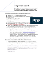 Background Research: Notebook Including The Date(s) of When You Were Researching Your Topic