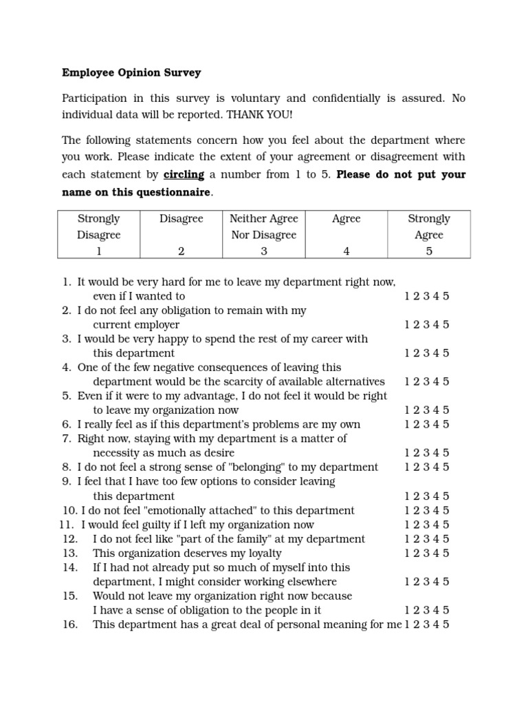 research study questionnaire