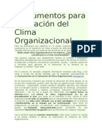 Instrumentos para Valoración Del Clima Organizacional