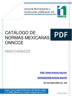 Catálogo de normas mexicanas ONNCCE