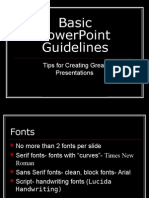 Basic Powerpoint Guidelines