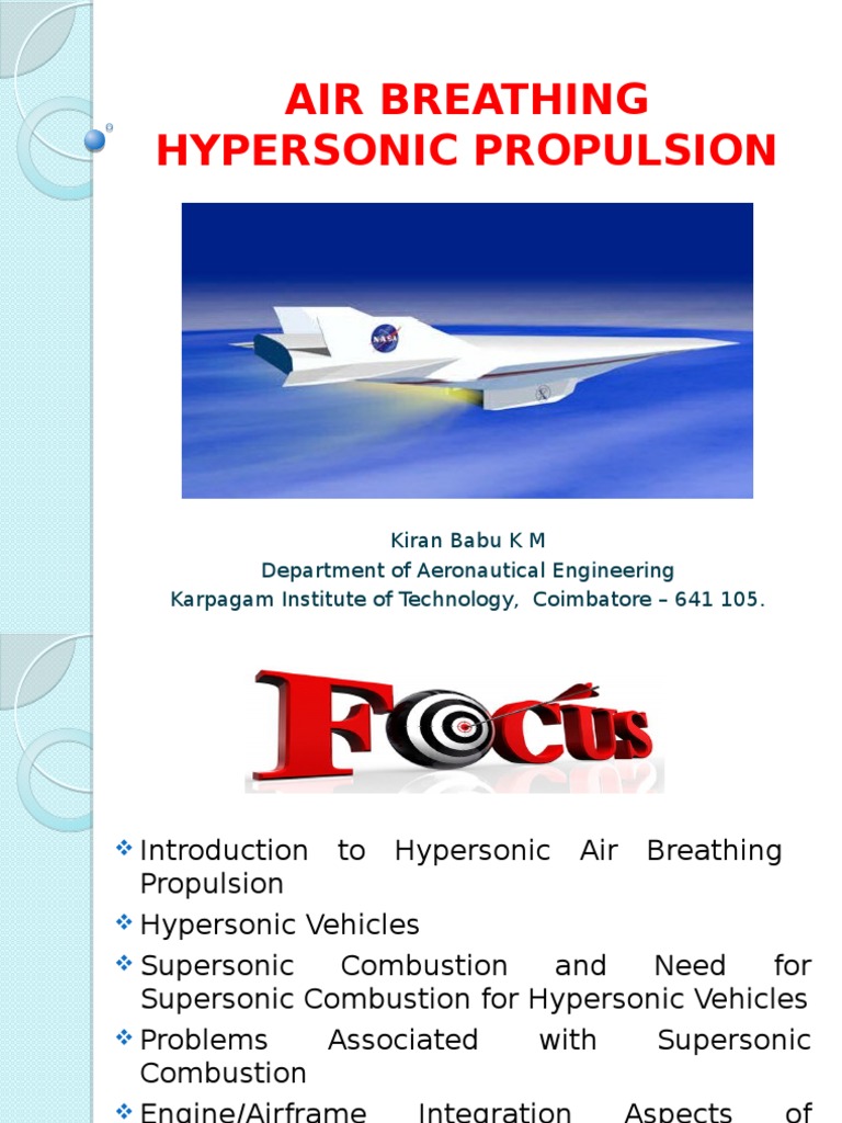 Air Breathing Hypersonic Propulsion | Download Free PDF | Hypersonic ...