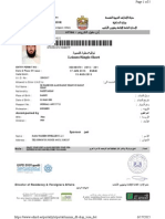 UAE Visit Visa Sample