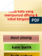 Frasa Kata Yang Mempunyai Diftong & Vokal Berganding