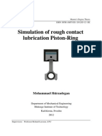 Simulation of Rough Contact Lubrication Piston Ring