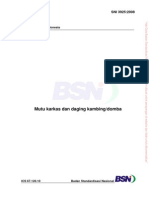 SNI 3925-2008 Mutu Karkas Dan Daging Kambing (Domba) PDF