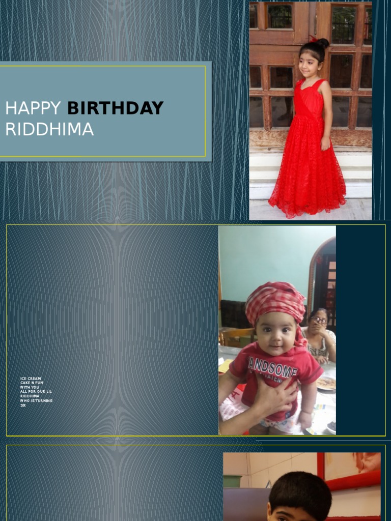 Birthday Celebration for Riddhima | PDF | Desserts | Baked Goods