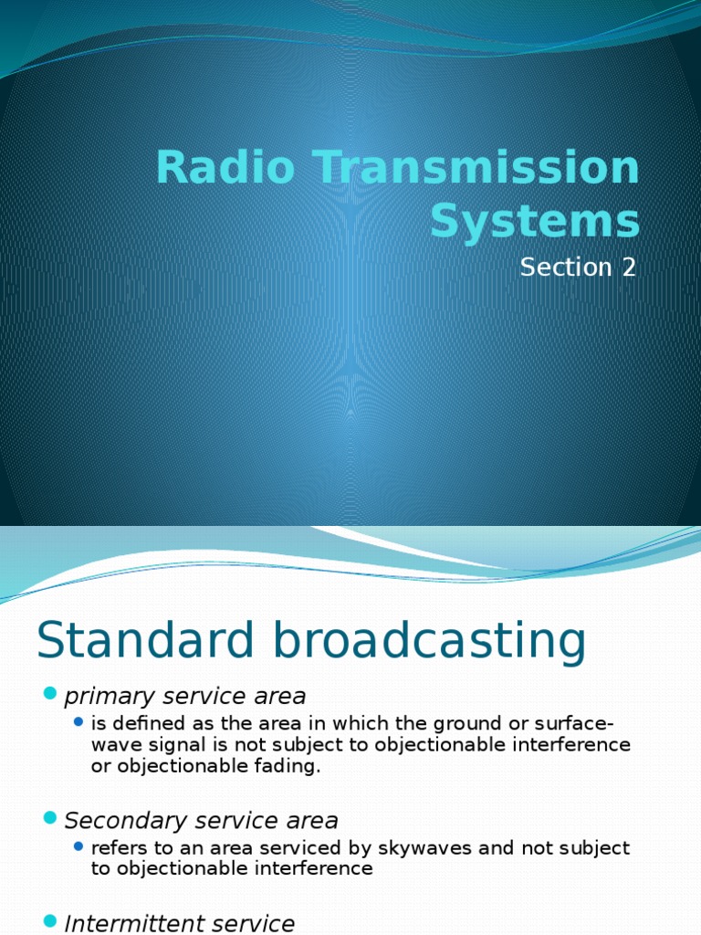 Chapter 2 Radio Transmission Systems PDF In Band On Channel