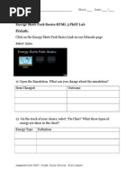 Energy Skate Park Basics HTML 5 Phet Lab Prelab