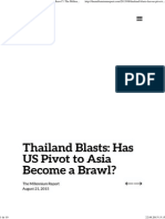 Thailand Blasts - Has US Pivot To Asia Become A Brawl - The Millennium Report