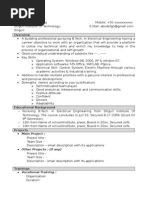 My Sample Resume