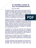 La Actitud Científica Contra La Anticiencia y La Pseudociencia