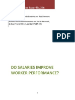 Do Salary Improve the Performance