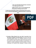 Presidente Humala Acabe Con La Discriminación Del Técnicos Asistencial Egresado de Un IST