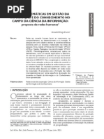 Informação e Sociedade Estudos-21(1)2011-Conexoes Tematicas Em Gestao Da Informacao e Do Conhecimento No Campo Da Ciencia Da Informacao
