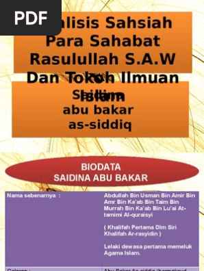 Saiyidina Abu Bakar Saidina Abu Bakar Pdf