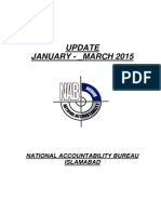 Update January - March 2015: National Accountability Bureau Islamabad