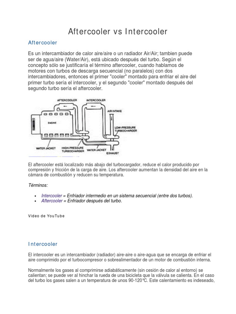 Aftercooler Vs Intercooler PDF Termodinámica